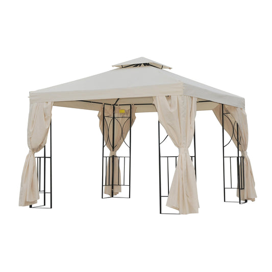 3 x 3m Garden Metal Gazebo Sun Shade Shelter Outdoor Party Tent Outsunny