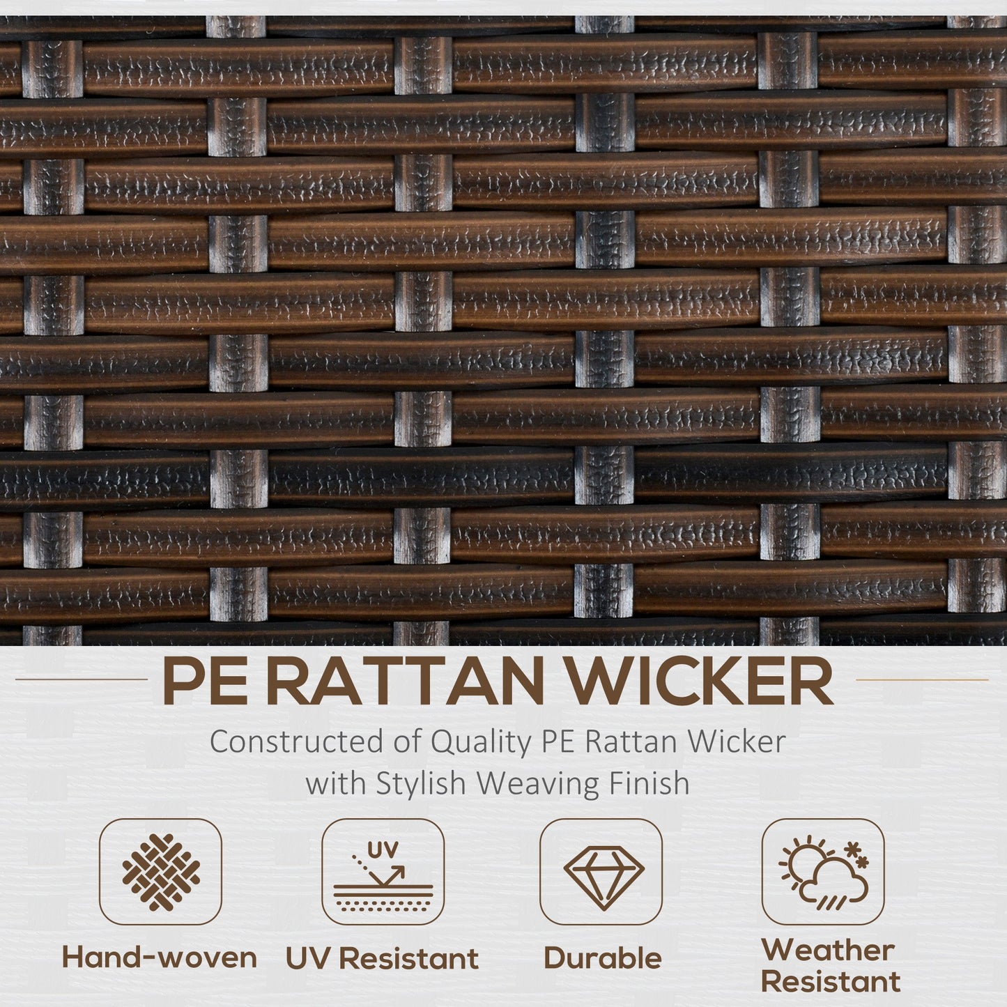 6 PCS Patio PE Rattan Sofa Furniture Set Dining Table Svvalka