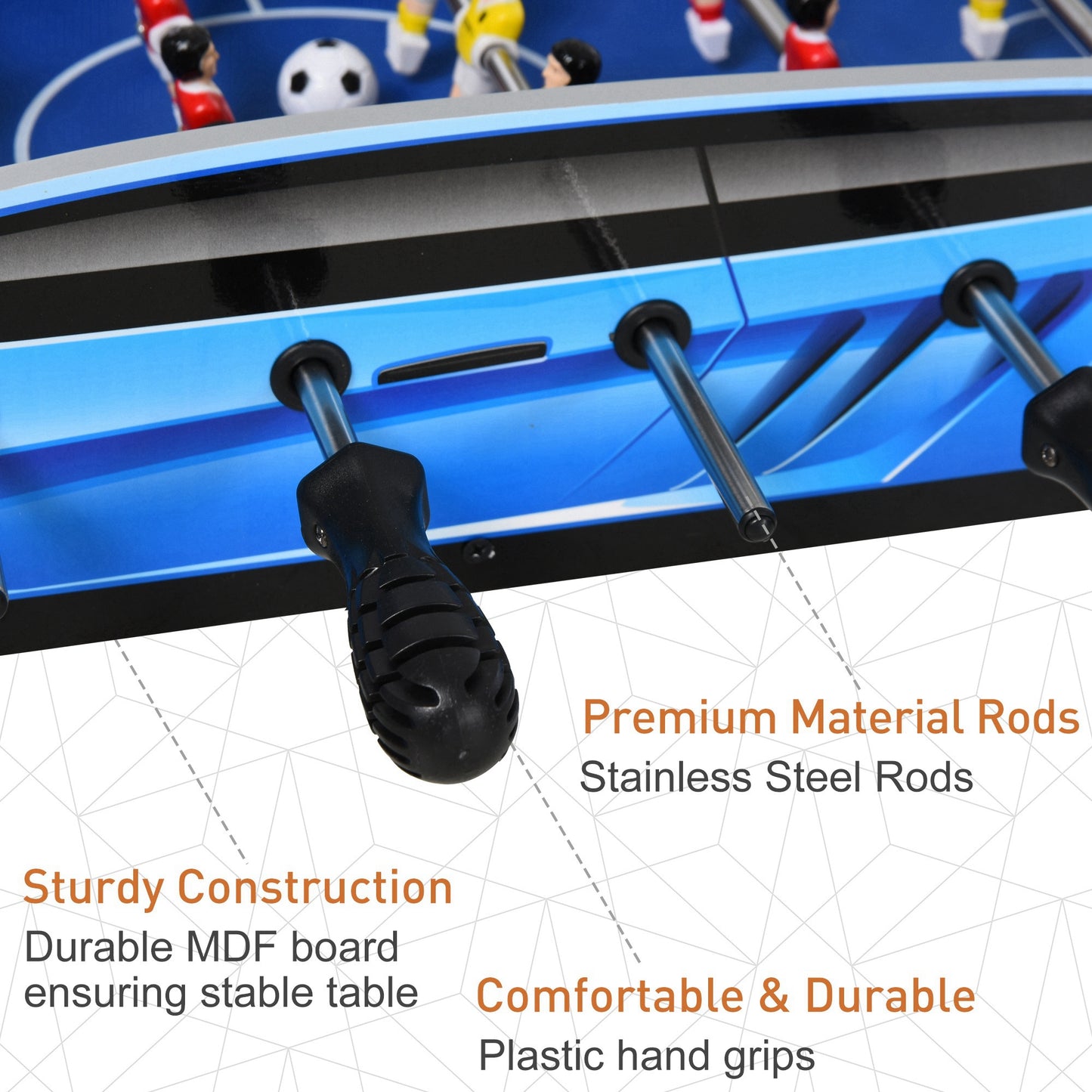 2ft Foosball Table Arcades Competition Sized for Kids, Adults, Indoor HOMCOM