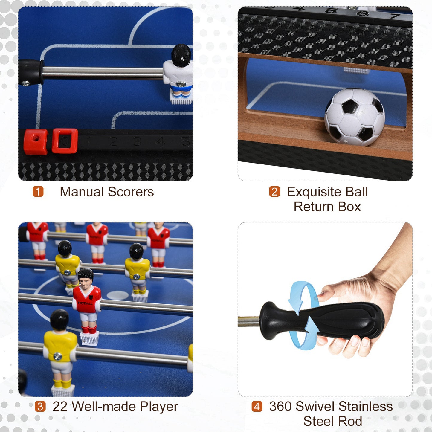 2ft Foosball Table Arcades Competition Sized for Kids, Adults, Indoor HOMCOM
