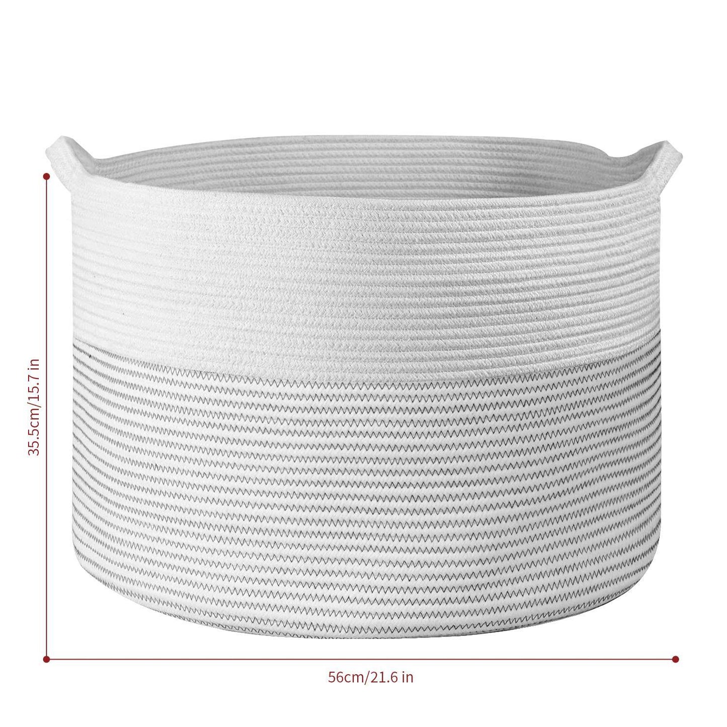 Vinsani laundry basket white & l grey 1010285