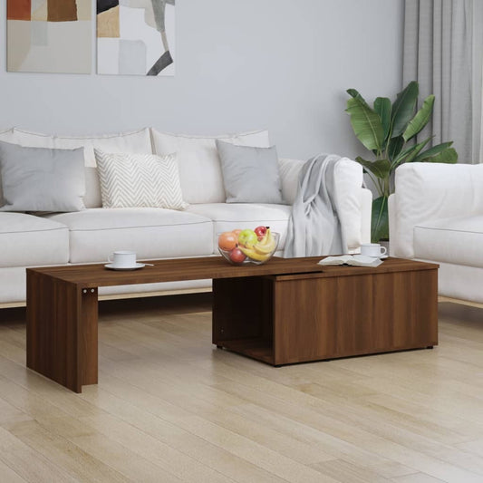 Coffee Table Brown Oak 150x50x35 cm Engineered Wood