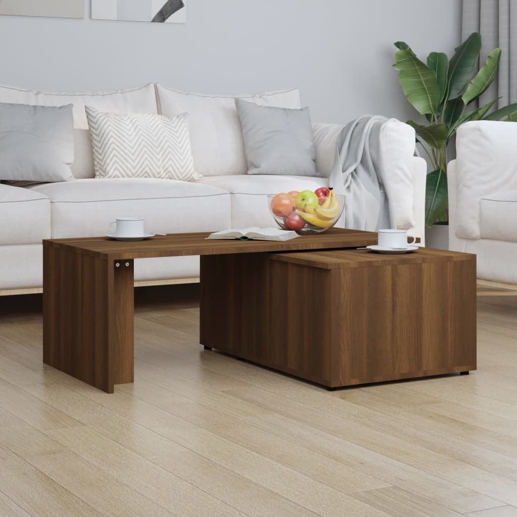 Coffee Table Brown Oak 150x50x35 cm Engineered Wood