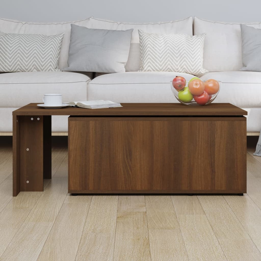 Coffee Table Brown Oak 150x50x35 cm Engineered Wood