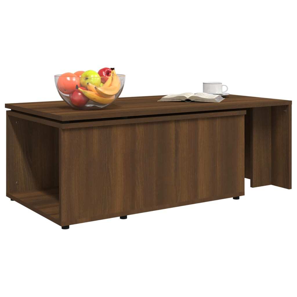 Coffee Table Brown Oak 150x50x35 cm Engineered Wood