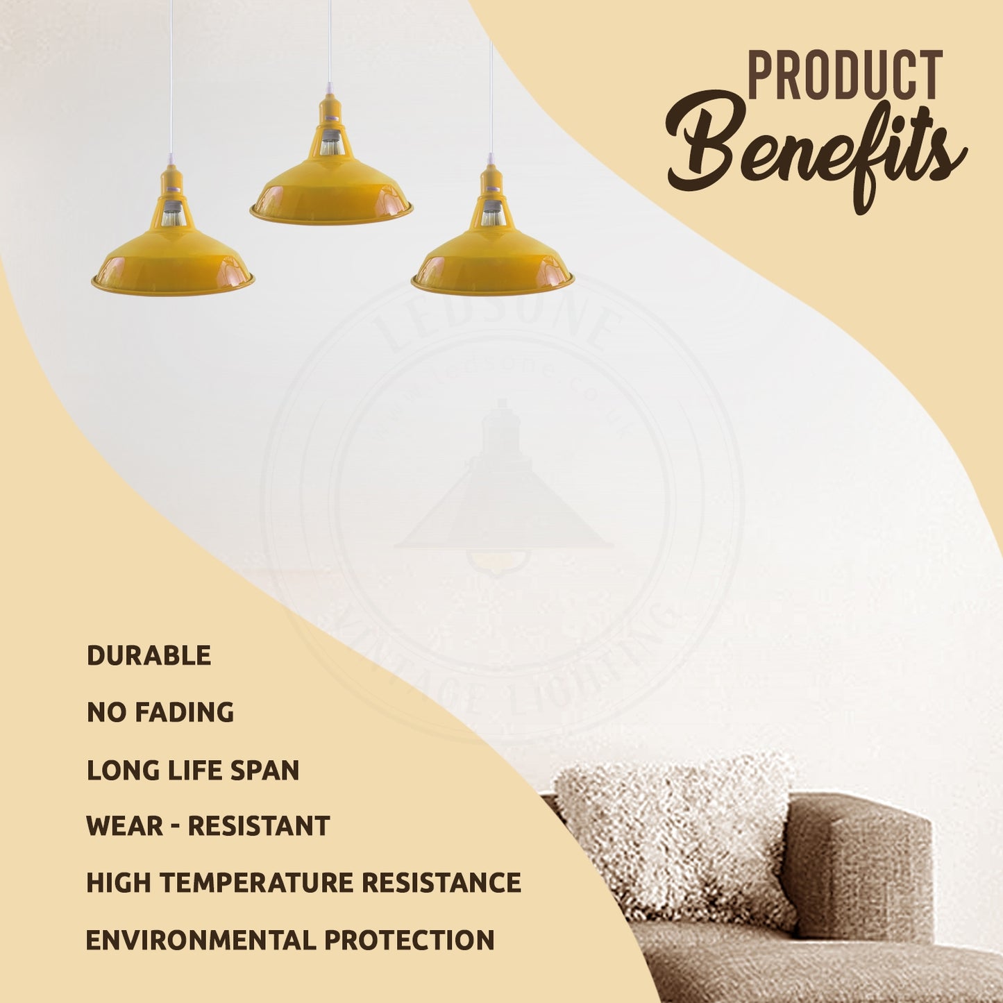 Industrial Vintage Loft Kitchen Bar 3 Lights Ceiling Barn-slotted Metal E27 White, Red without bulb