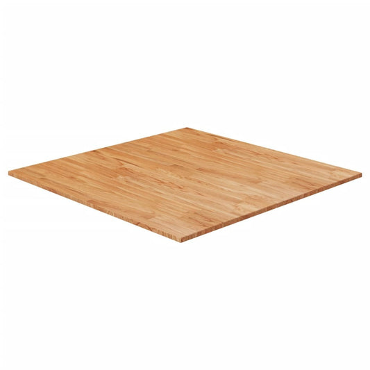 Square Table Top Light Brown 90x90x2.5cm Treated Solid Wood Oak