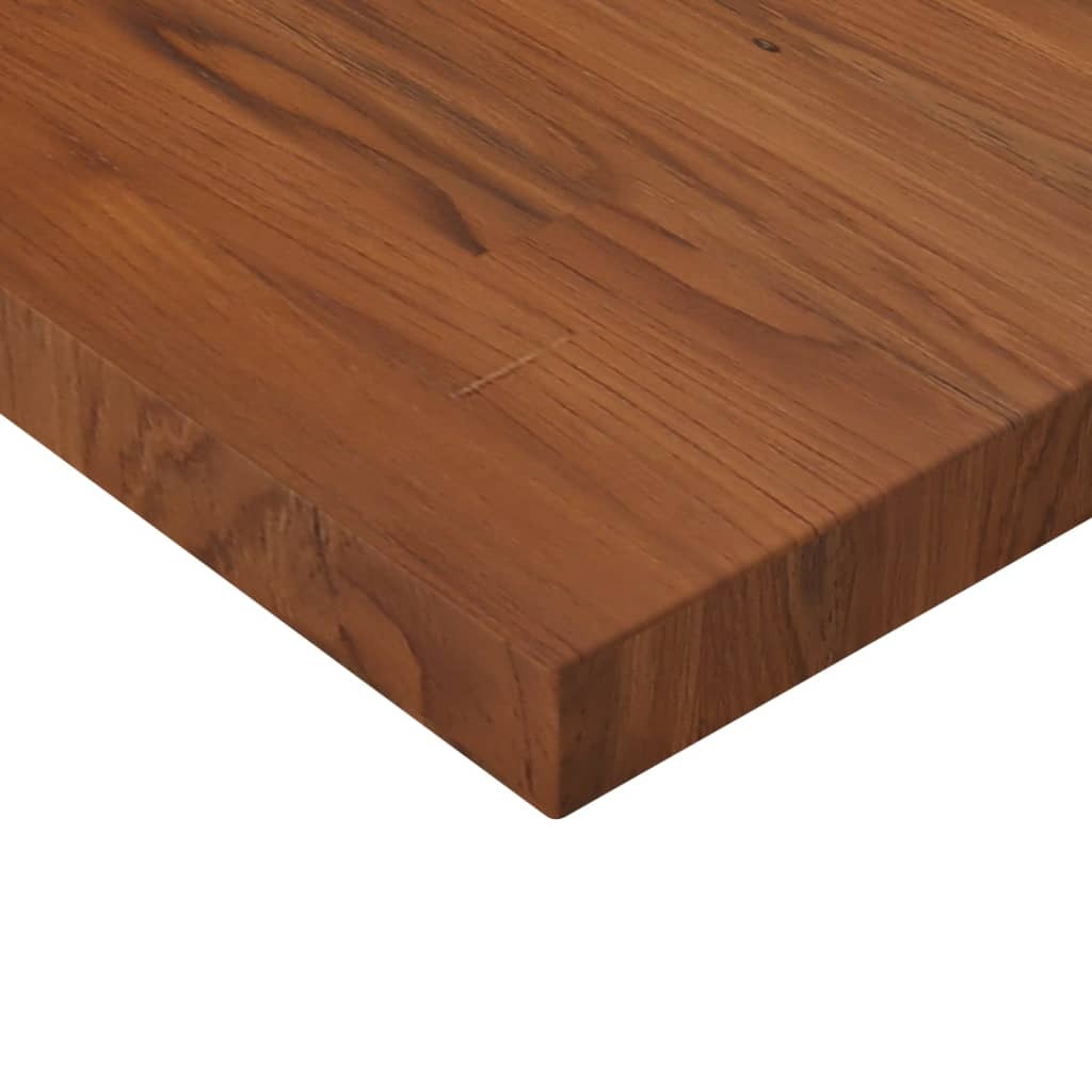 Square Table Top Dark Brown 70x70x4cm Treated Solid Wood Oak