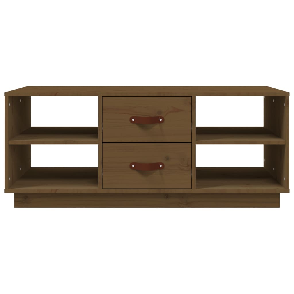 Coffee Table Honey Brown 100x50x41 cm Solid Wood Pine