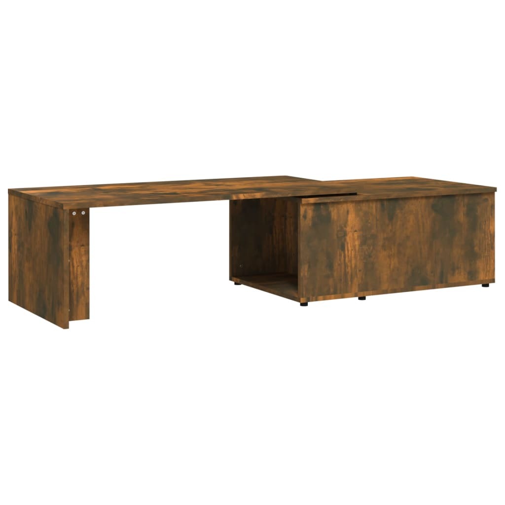 Coffee Table Smoked Oak 150x50x35 cm Engineered Wood