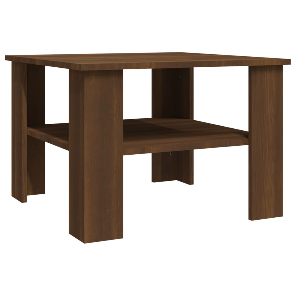 Coffee Table Brown Oak 60x60x42 cm Engineered Wood