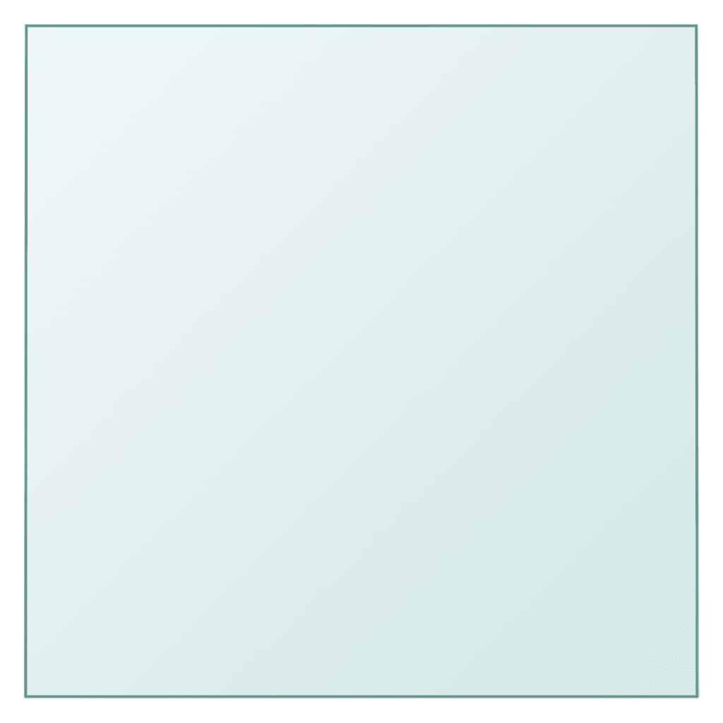 Table Top Transparent 50x50 cm Tempered Glass