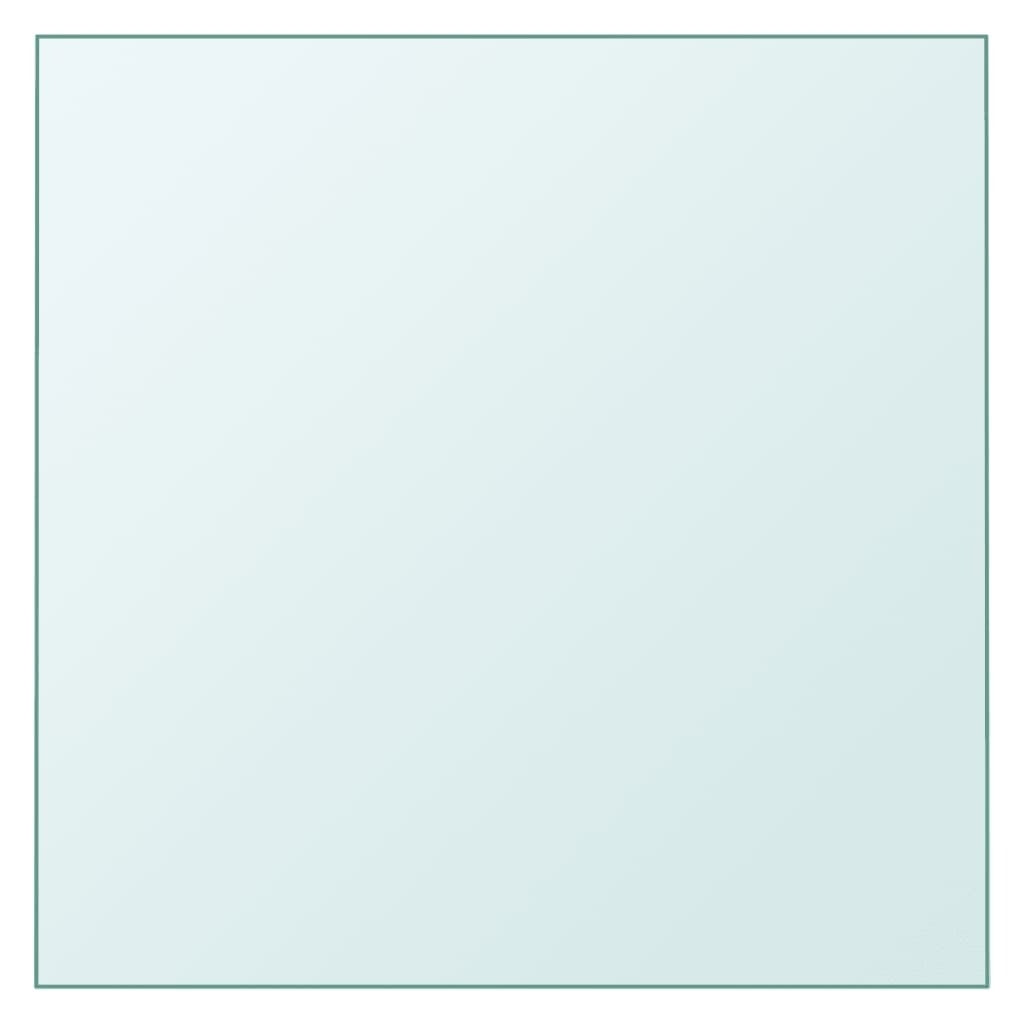 Table Top Transparent 50x50 cm Tempered Glass
