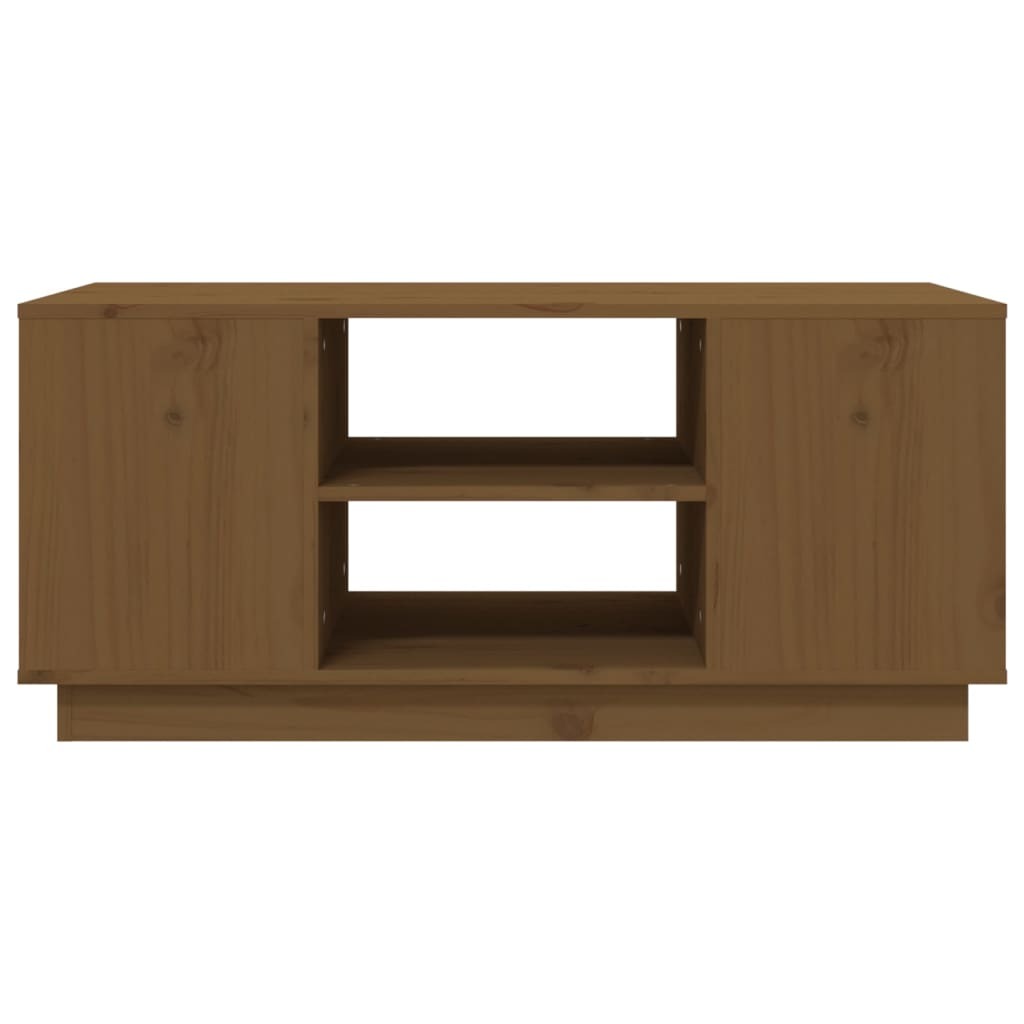 Coffee Table Honey Brown 90x49x40.5 cm Solid Wood Pine
