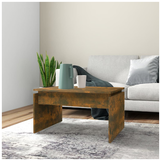 Coffee Table Smoked Oak 68x50x38 cm Engineered Wood