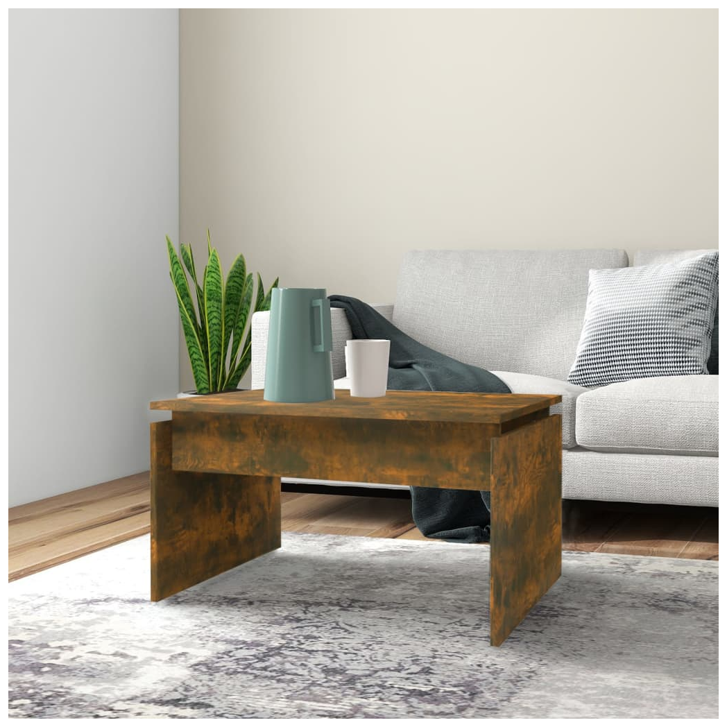Coffee Table Smoked Oak 68x50x38 cm Engineered Wood