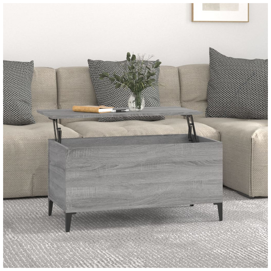 Coffee Table Grey Sonoma 90x44.5x45 cm Engineered Wood
