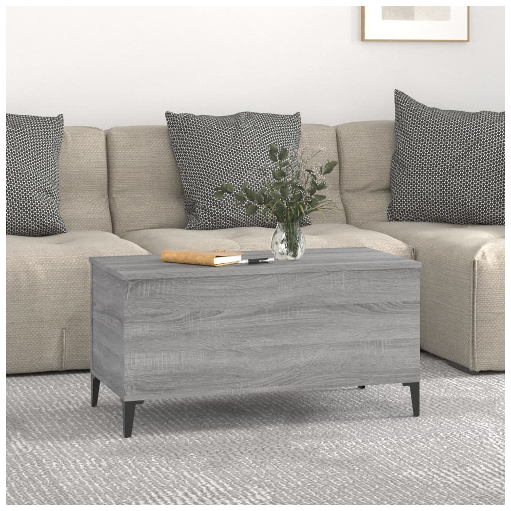 Coffee Table Grey Sonoma 90x44.5x45 cm Engineered Wood