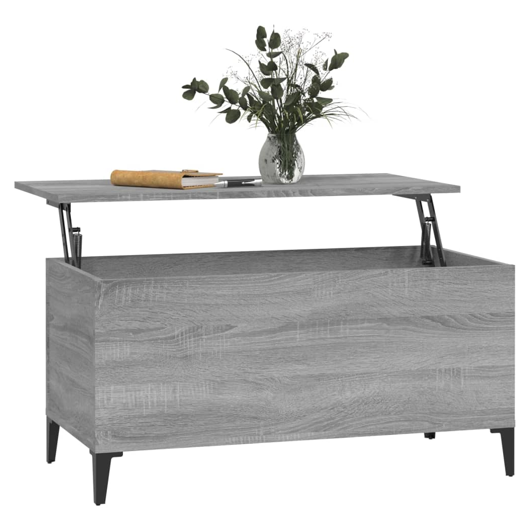 Coffee Table Grey Sonoma 90x44.5x45 cm Engineered Wood