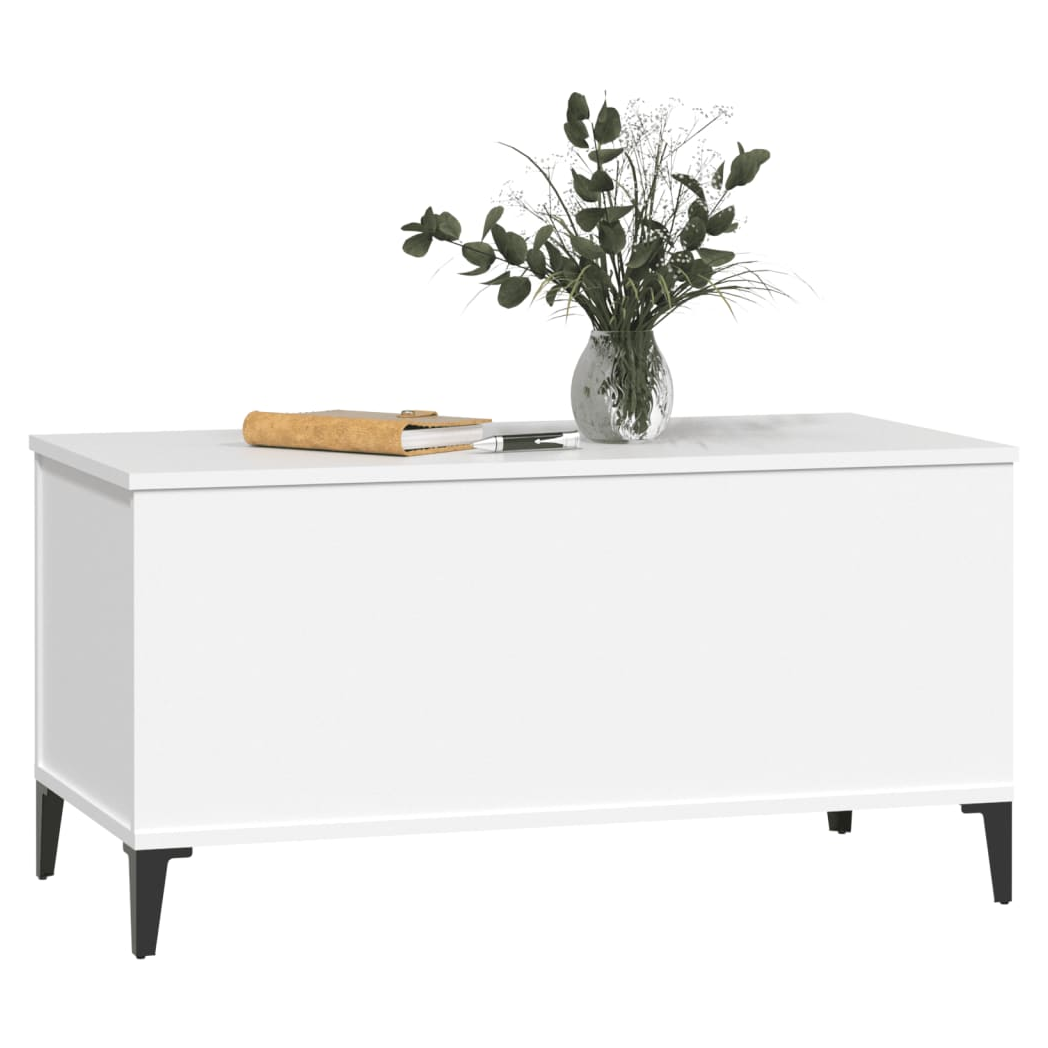 Coffee Table White 90x44.5x45 cm Engineered Wood