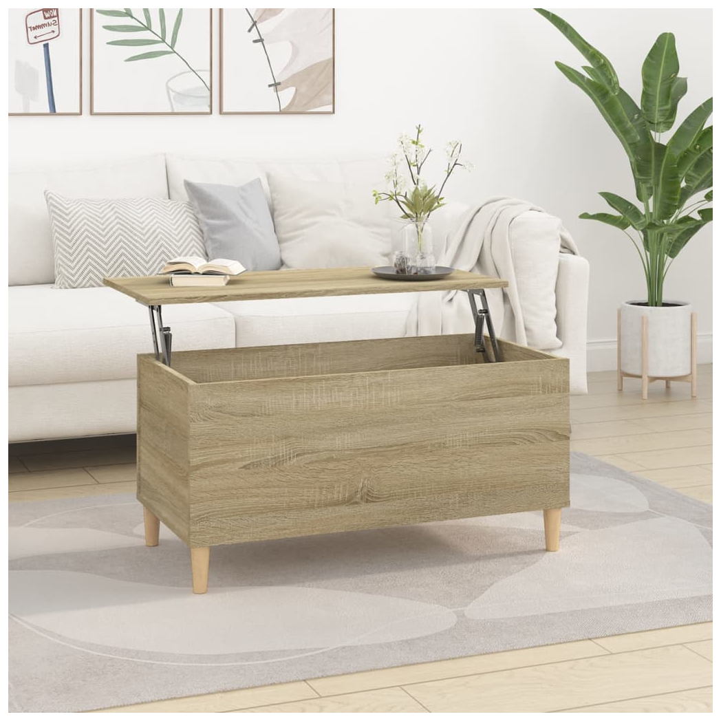 Coffee Table Sonoma Oak 90x44.5x45 cm Engineered Wood