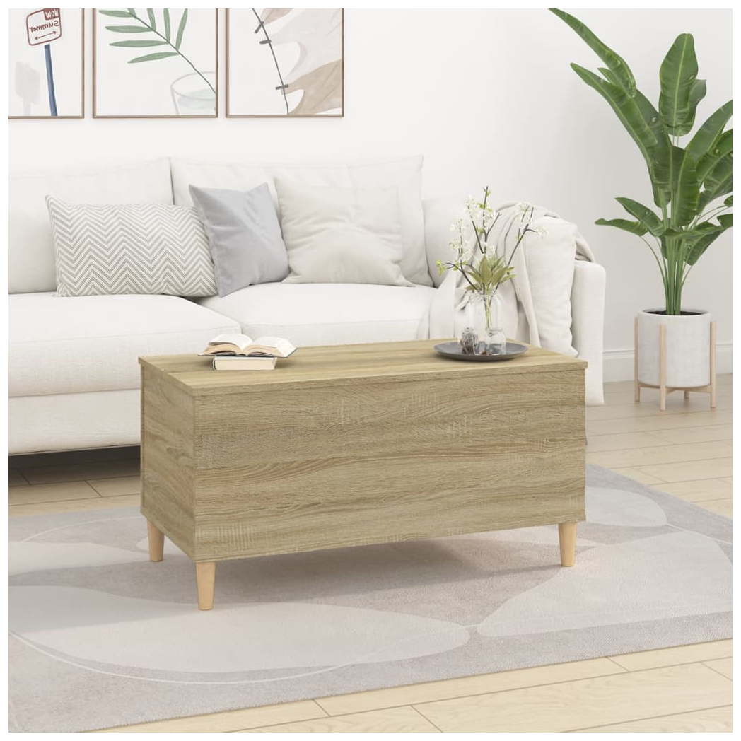 Coffee Table Sonoma Oak 90x44.5x45 cm Engineered Wood