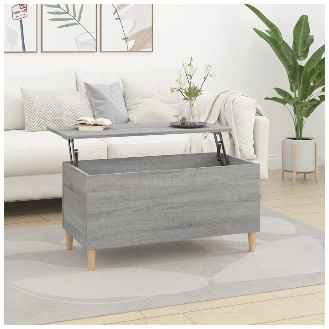Coffee Table Grey Sonoma 90x44.5x45 cm Engineered Wood