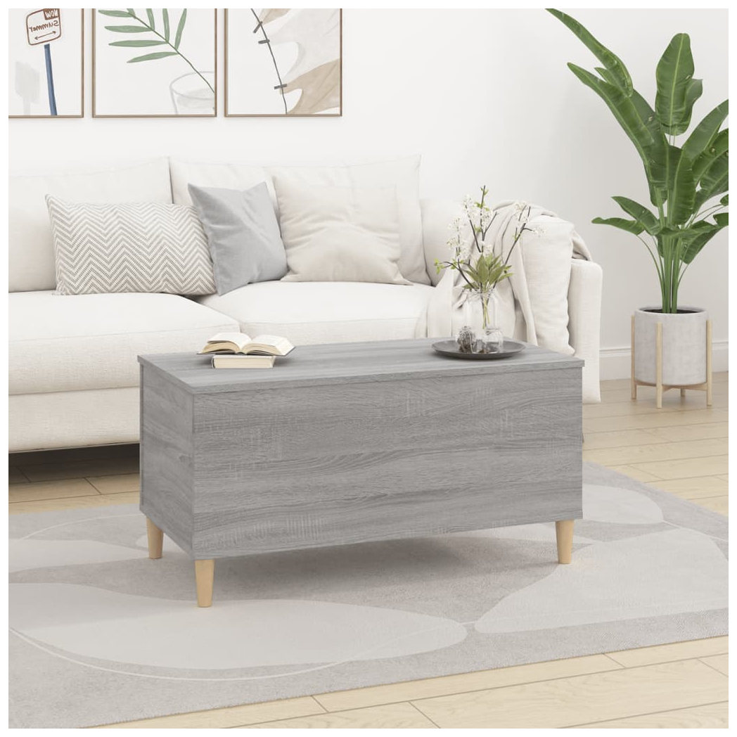 Coffee Table Grey Sonoma 90x44.5x45 cm Engineered Wood
