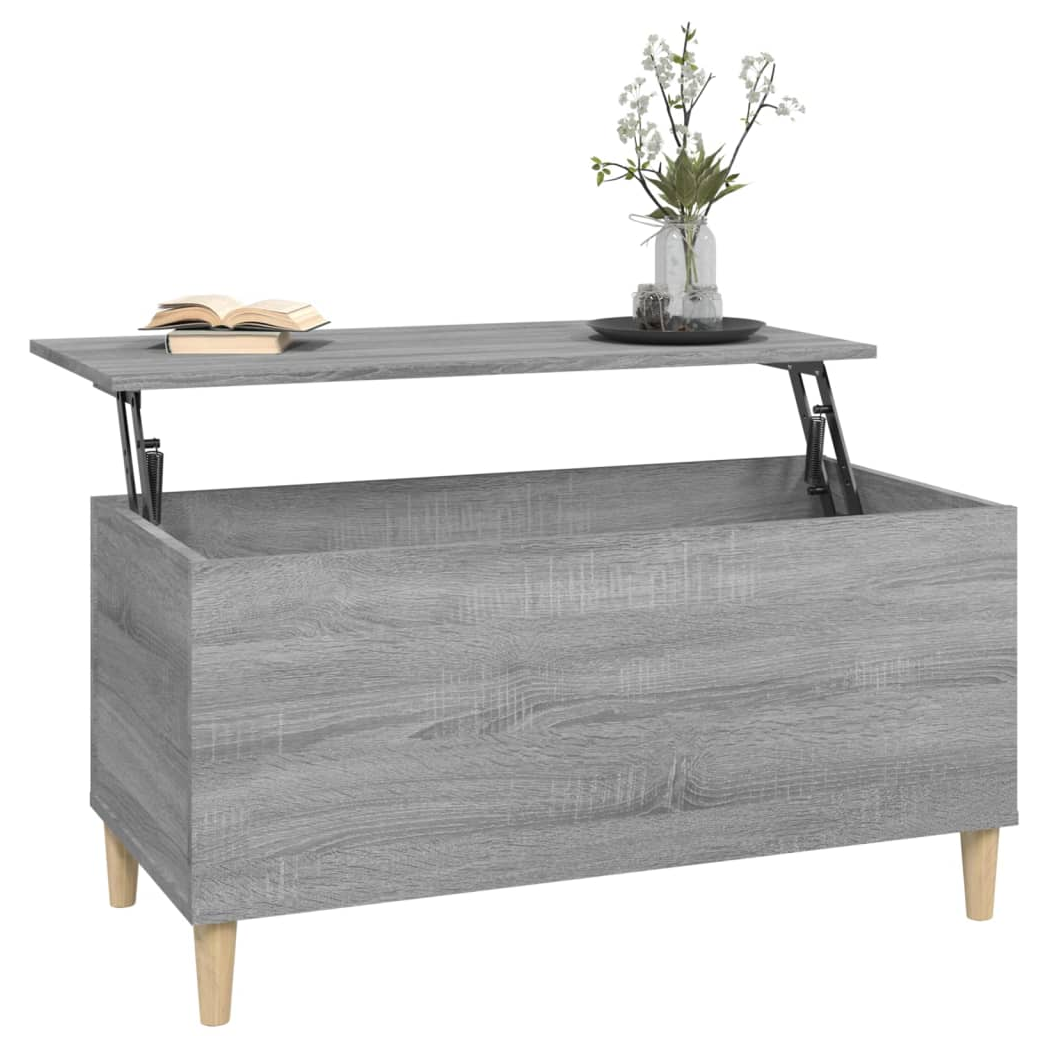 Coffee Table Grey Sonoma 90x44.5x45 cm Engineered Wood