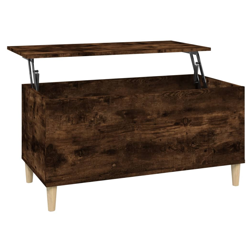 Coffee Table Smoked Oak 90x44.5x45 cm Engineered Wood