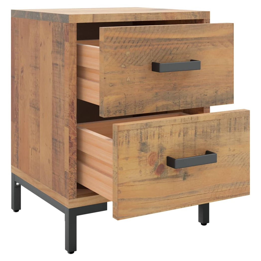 Bedside Cabinet Brown 36x30x45 cm Solid Recycled Pinewood