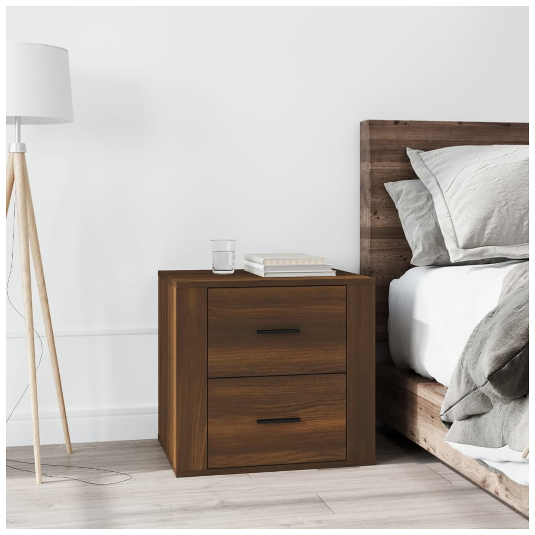 Bedside Cabinet Brown Oak 50x39x47 cm