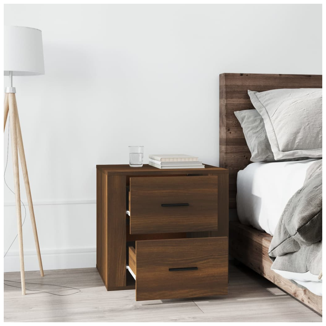 Bedside Cabinet Brown Oak 50x39x47 cm