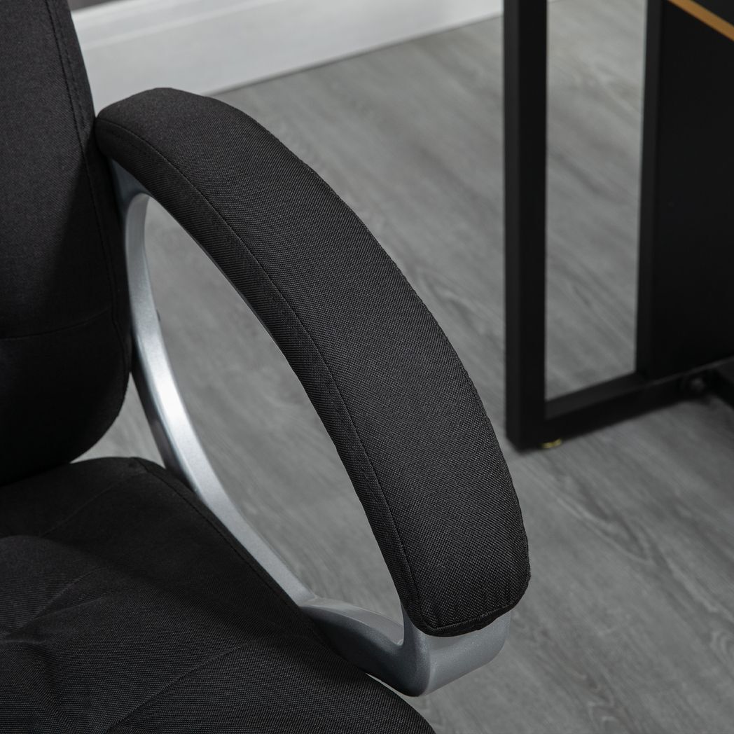 Executive Office Chair with 360? Swivel Wheels Armrests Adjustable Height Black