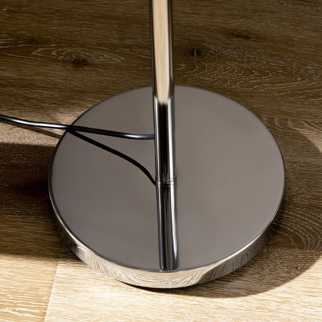 K9 Crystal Floor Lamp for Living Room, 5 Light Upright Standing Lamp, Silver