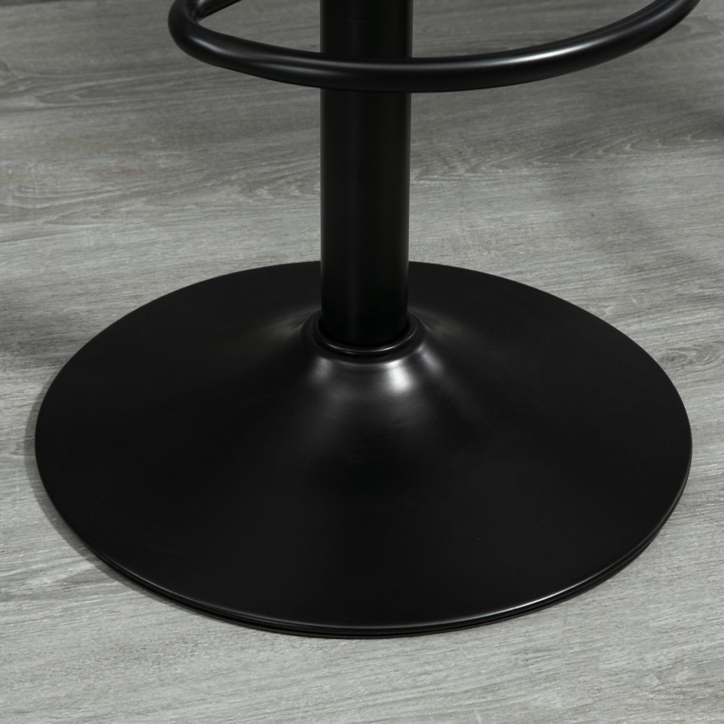 Vintage Bar Stool Set of 2 Microfiber Cloth Adjustable Height Armless Chairs