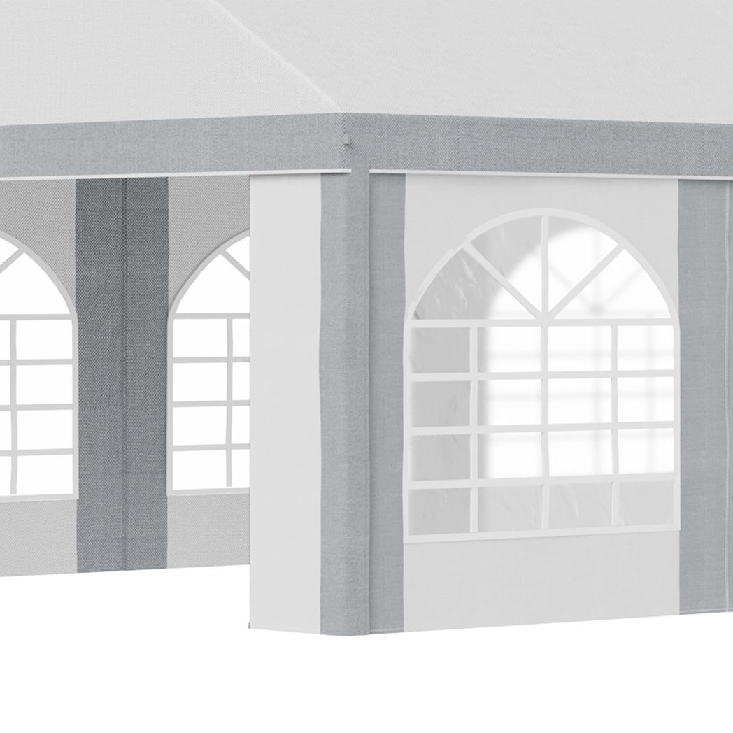 8 x 4m Party Tent, Marquee Gazebo with Sides, Eight Windows and Double Doors