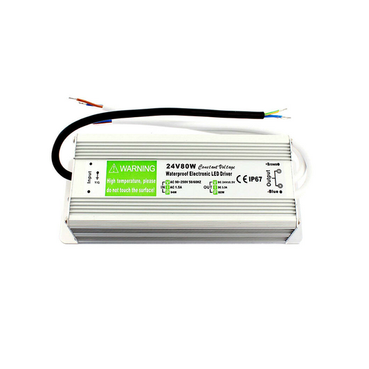DC24V IP67 80W Waterproof LED Driver Power Supply Transformer~1554