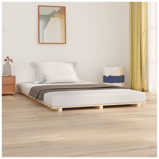 Bed Frame 140x200 cm Solid Wood Pine