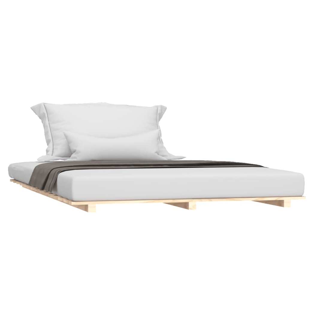 Bed Frame 140x200 cm Solid Wood Pine