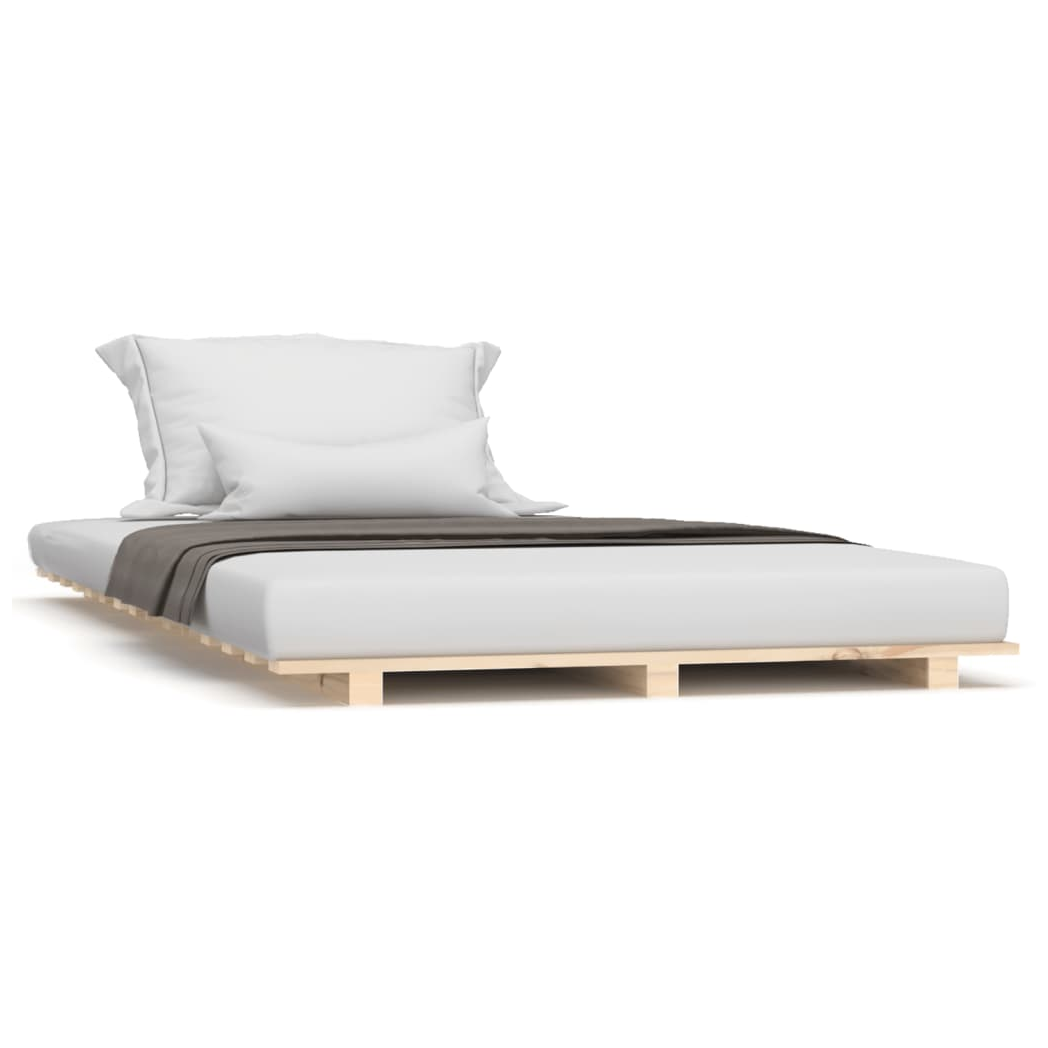 Bed Frame 90x200 cm Solid Wood Pine