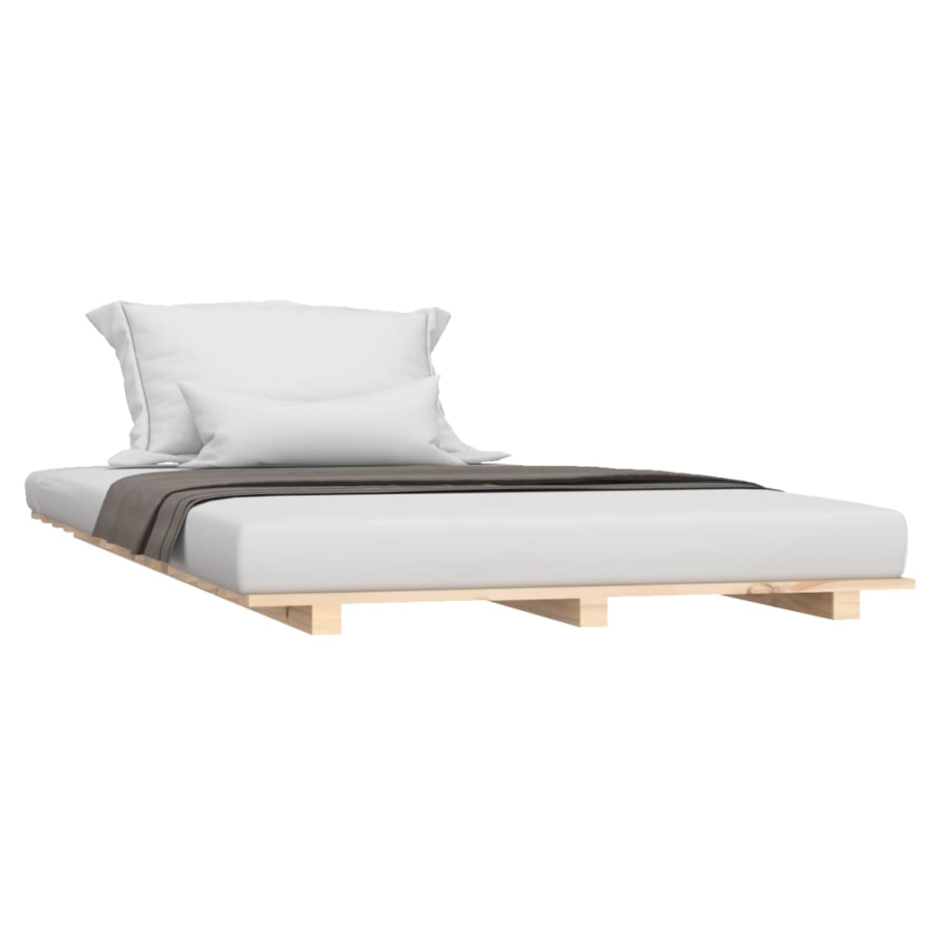 Bed Frame 90x200 cm Solid Wood Pine