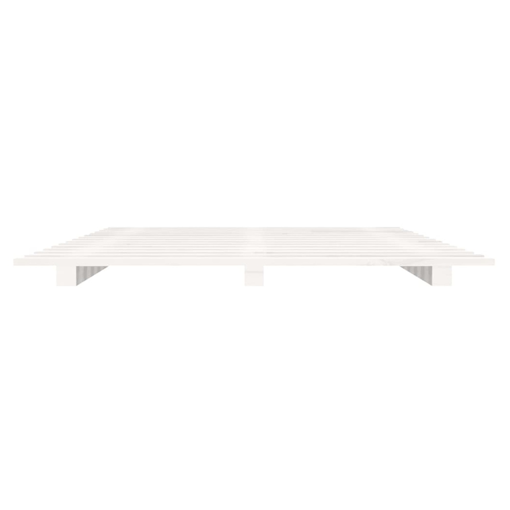 Bed Frame White 90x200 cm Solid Wood Pine