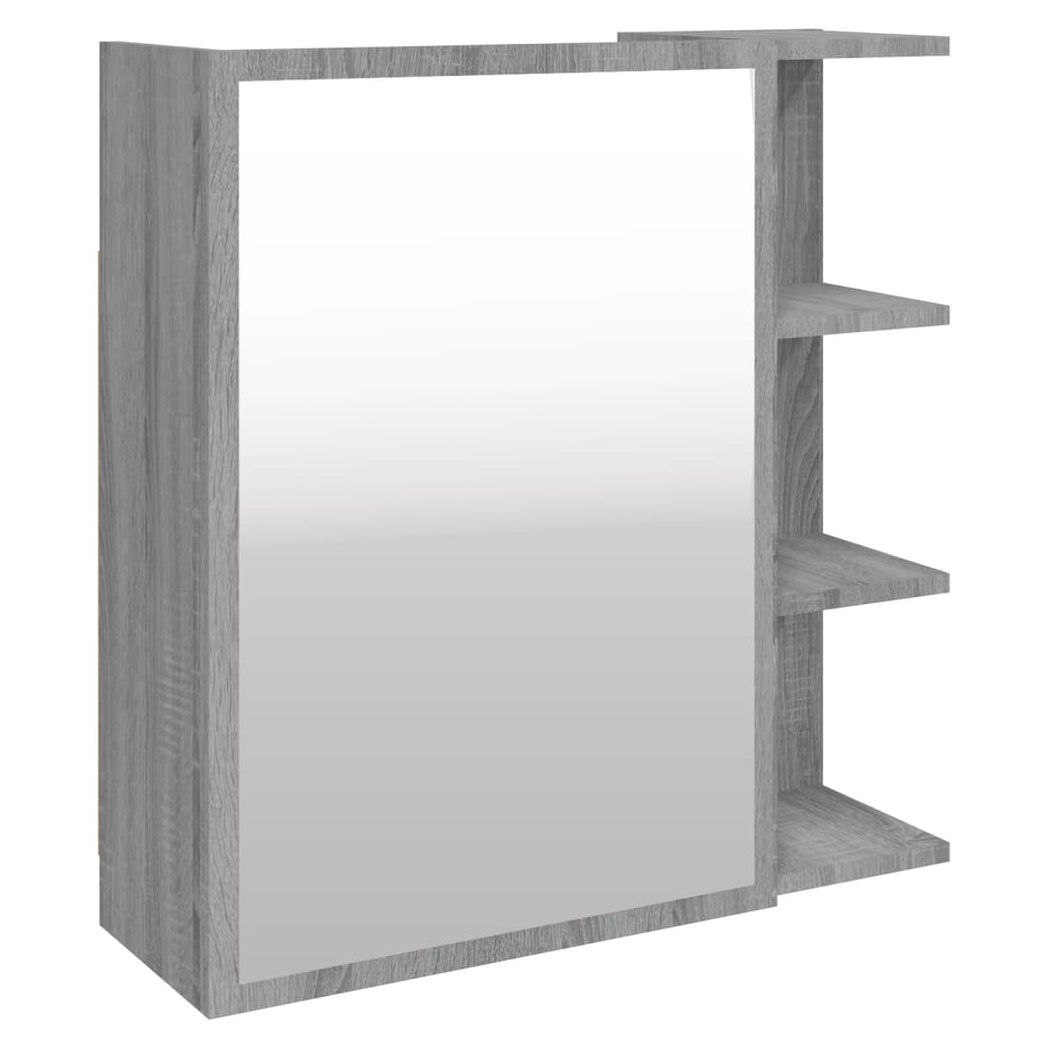 Bathroom Mirror Cabinet Grey Sonoma 62.5x20.5x64 cm Engineered Wood