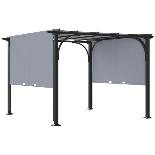 Outdoor Retractable Pergola Garden Sun Shade Patio Canopy Shelter