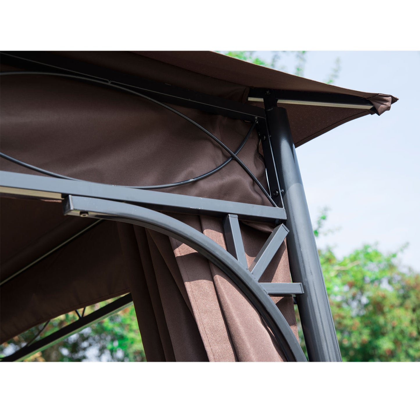 Svvalka 3m x 3m Garden Metal Gazebo Marquee Party Tent Canopy Shelter Pavilion