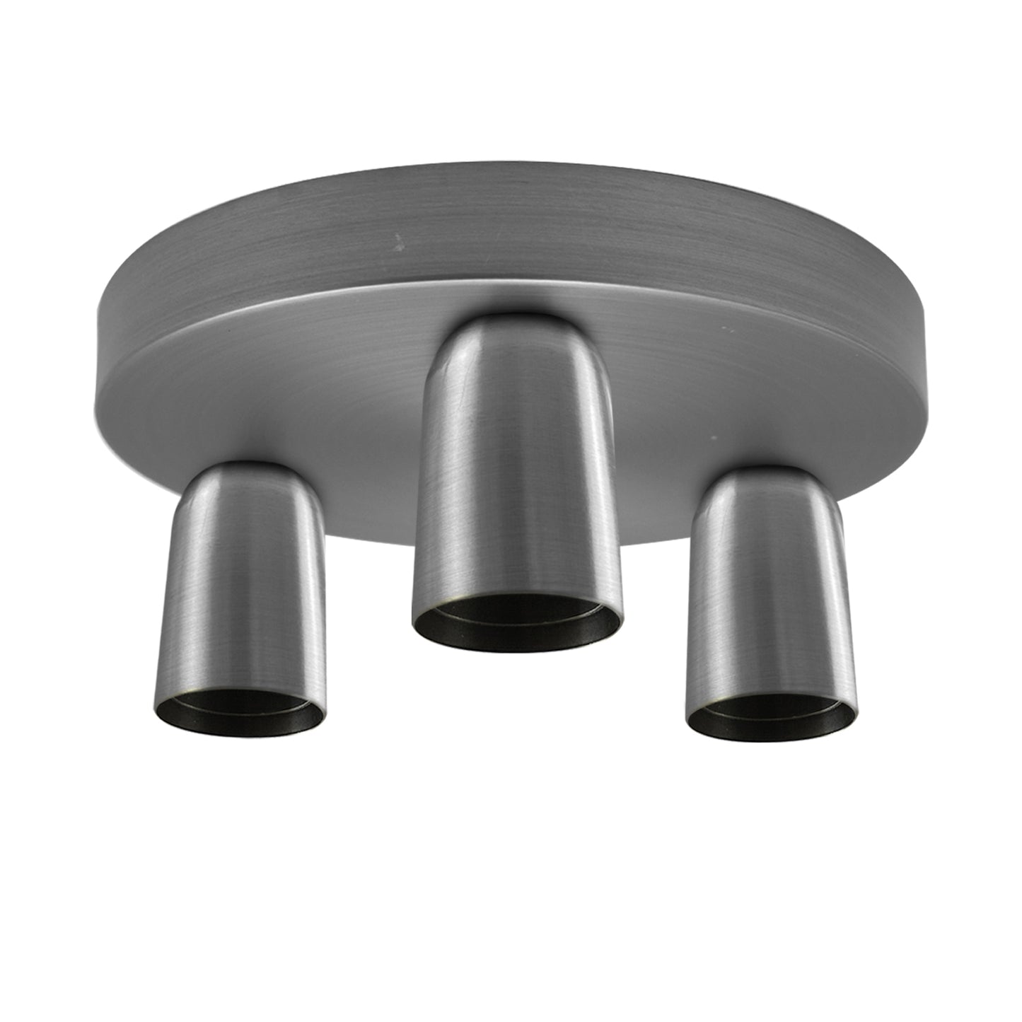 Satin Nickel Vintage Ceiling Light 3 Way Ceiling E27 Lamp Base Semi Flush Ceiling Lamp