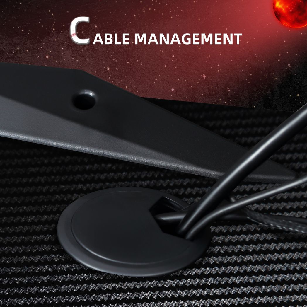 Gaming Desk with Gamepad Holder Cup Holder Headphone Hook Home Office