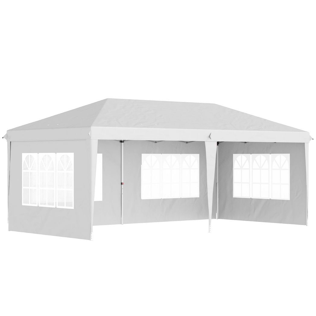 3 x 6m Heavy Duty Gazebo Marquee Party Tent with Storage Bag White