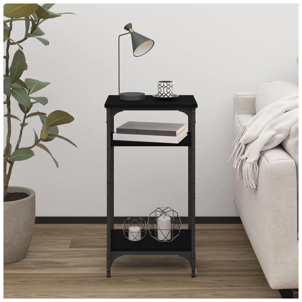 Side Table Black 40x30x75 cm Engineered Wood
